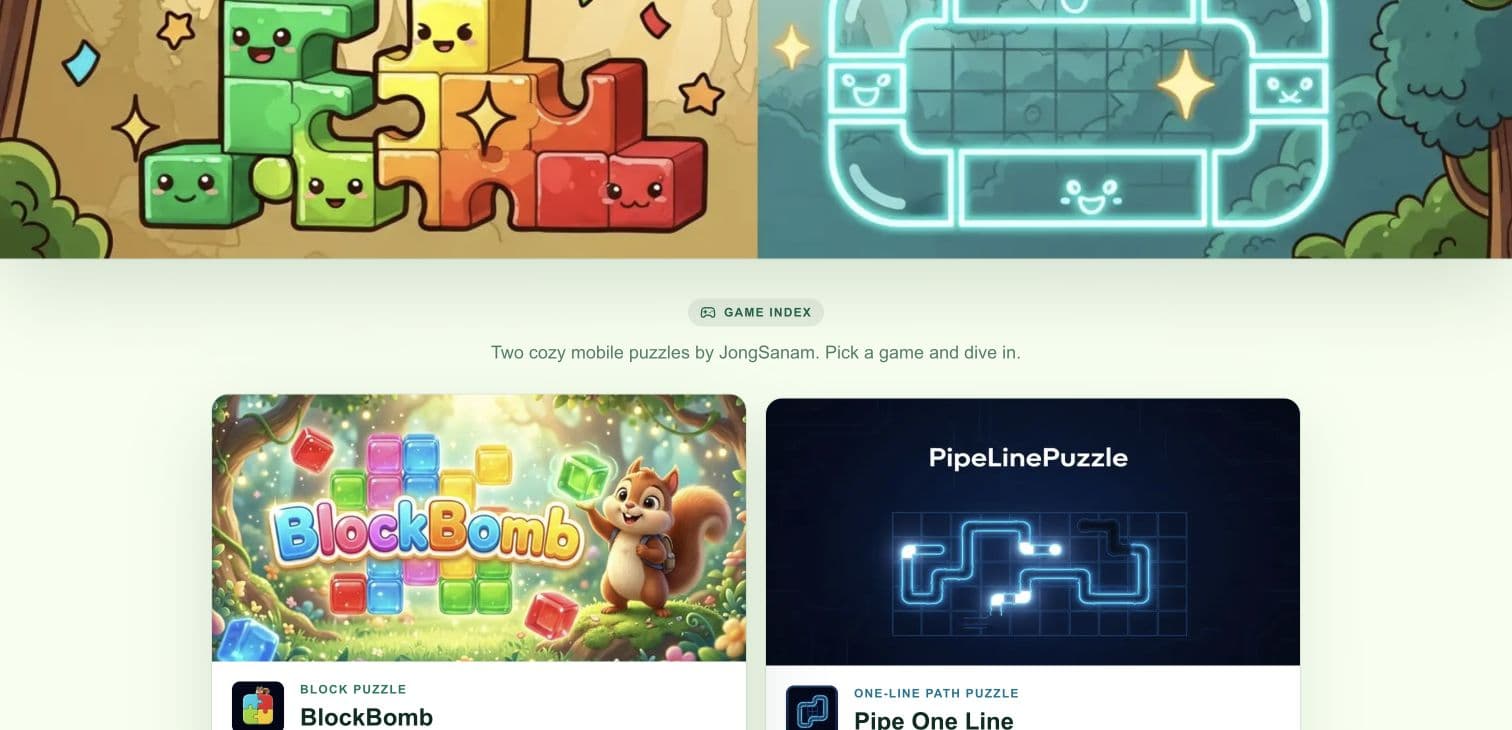 JongSanam Games puzzle library
